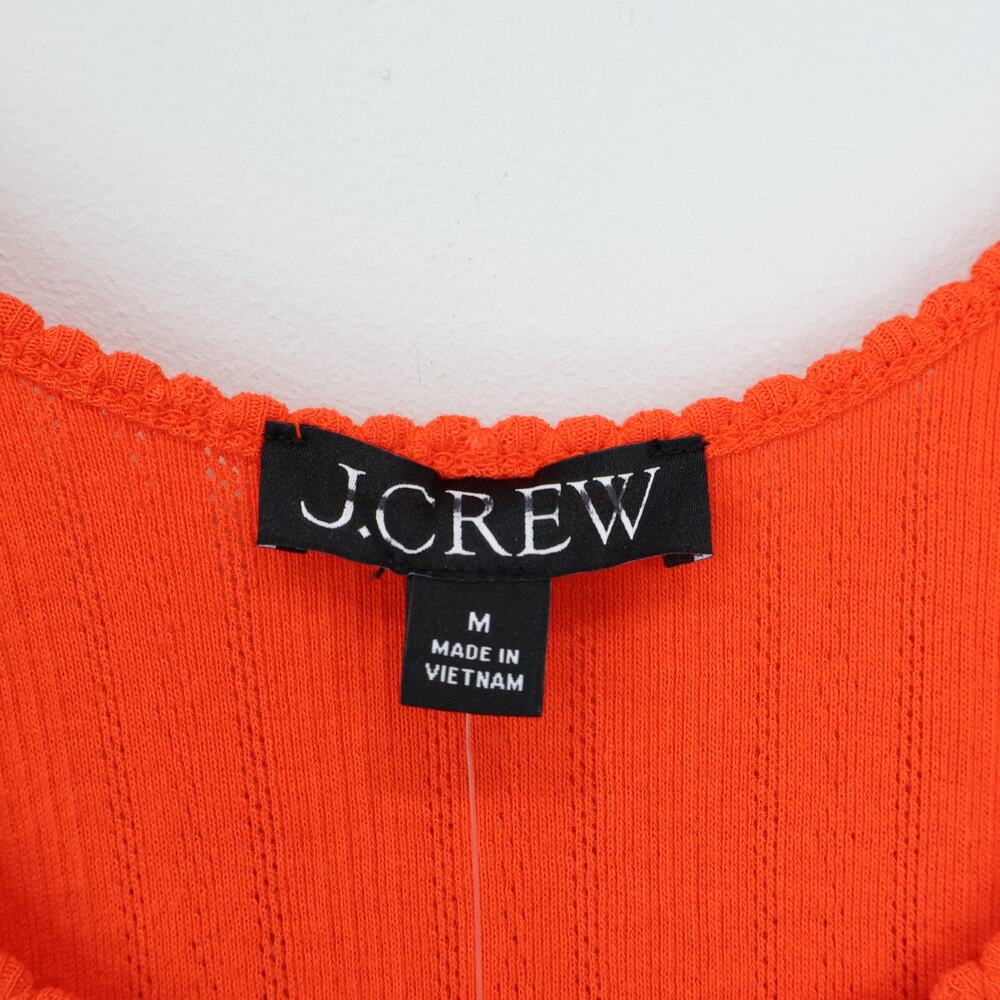 J.Crew Pointelle Tank Top Aperitif Red Size Medium NWT - Picture 4 of 10